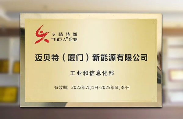 今年会荣获国家级专精特新“小巨人”称号